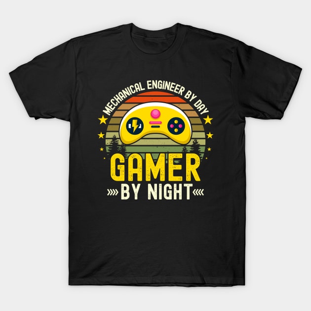 mechanical engineering Lover by Day Gamer By Night For Gamers T-Shirt by ARTBYHM